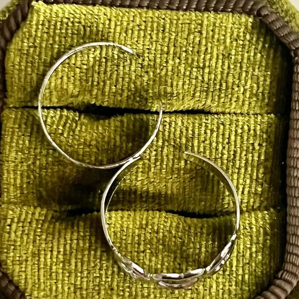 Stainless Steel Silver Adjustable (2) Pack Toe Ring Set